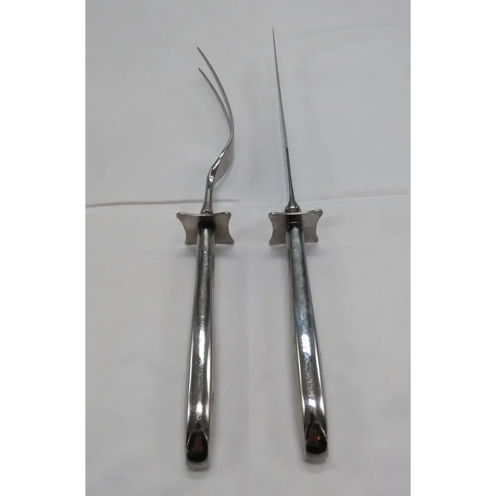 Hampton Stainless Korea Carving Knife Fork Set Vintage Roast Turkey Serving Set
